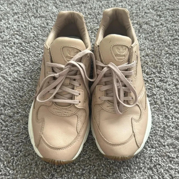 Adidas falcon strainers in beige leather - Picture 2 of 4